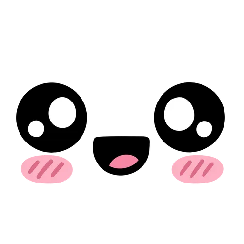 Happy kawaii face character design