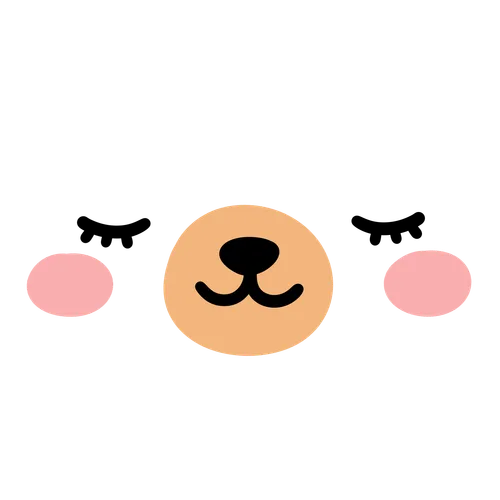 Winking kawaii face character